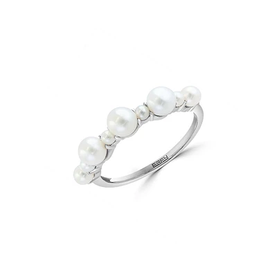 Sterling Silver & 2-4MM Freshwater Pearl Ring