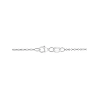 Collier avec pendentif halo en argent sterling, diamant et aigue-marine de 0,23 ct. TW