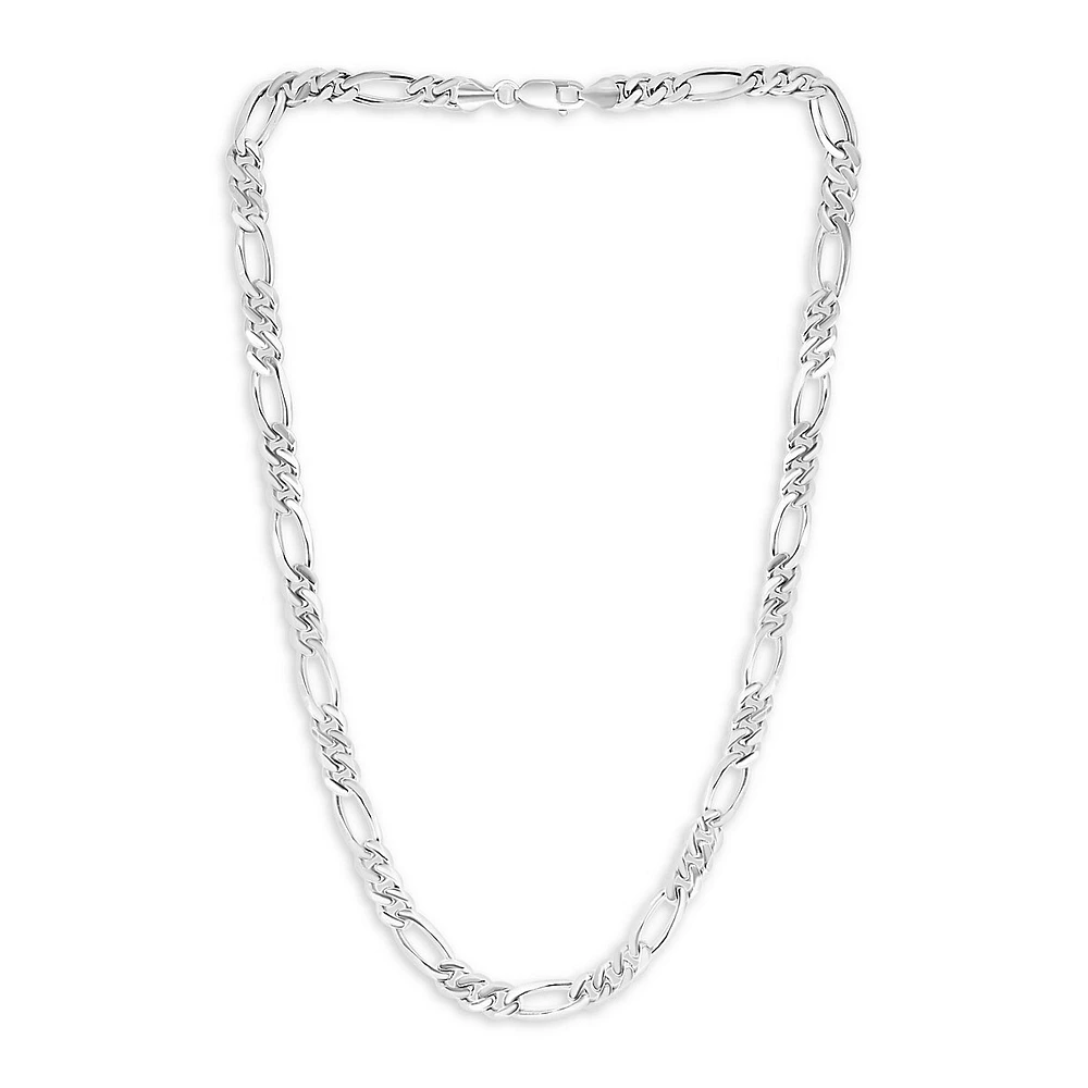 Men's Sterling Silver Figaro Chain Necklace