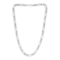 Men's Sterling Silver Figaro Chain Necklace