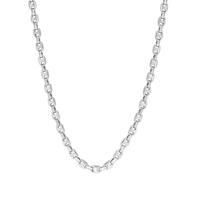 Men's Sterling Silver Mariner-Link Necklace