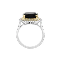 Two-Tone 14K Gold, Onyx & 0.49 CT. T.W. Diamond Ring