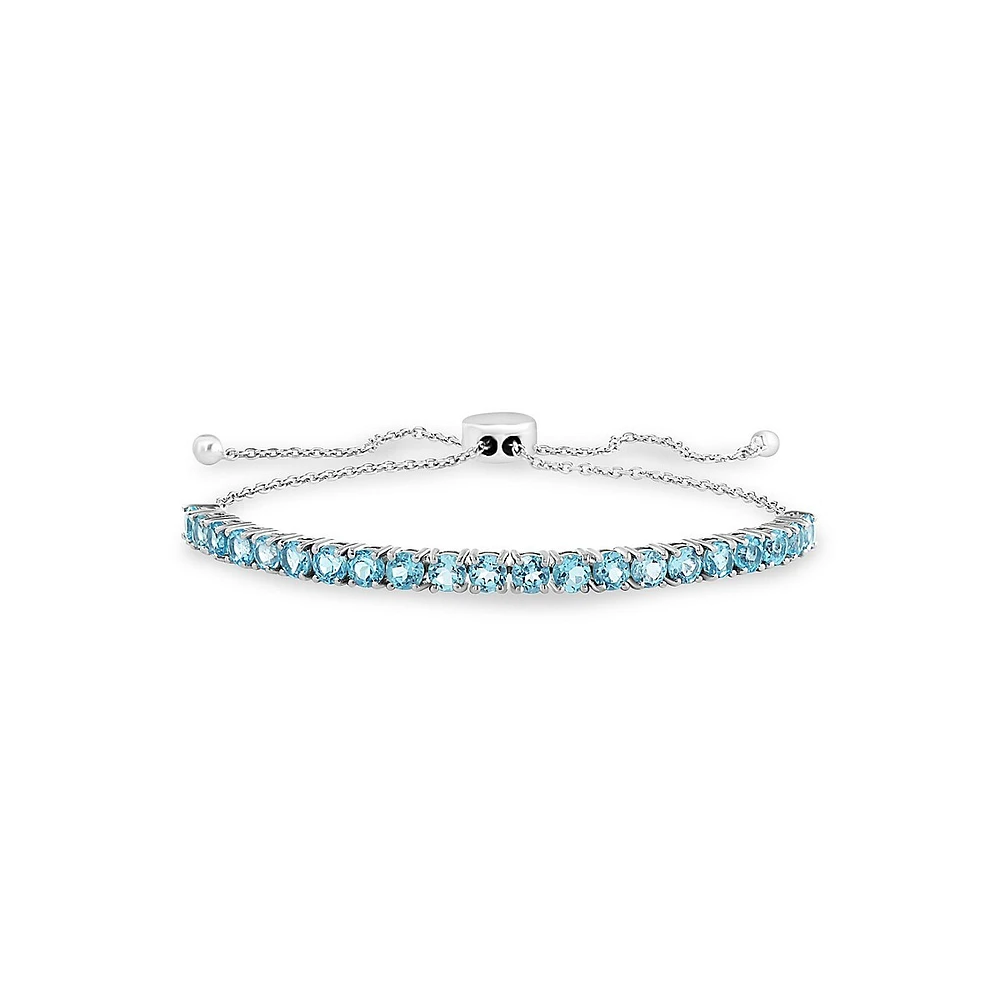 Sterling Silver Blue Topaz Bracelet