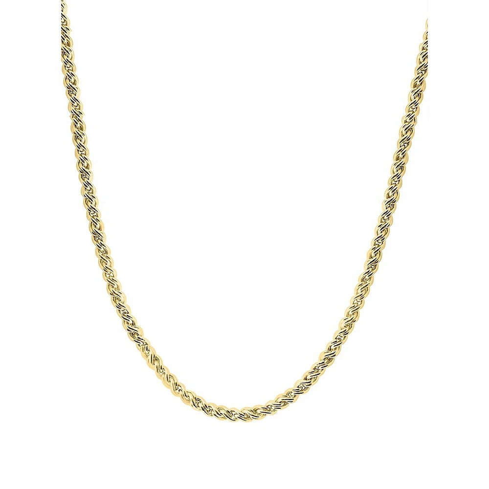 Men's Goldplated Sterling Silver Twist-Link Chain Necklace - 22-Inch