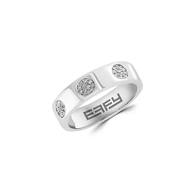 Bague en argent sterling avec diamants de 0,11 ct. TW