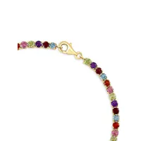 14K Yellow Gold and Multicolour 6-Gemstone Bracelet