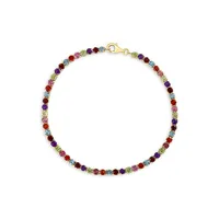 14K Yellow Gold and Multicolour 6-Gemstone Bracelet