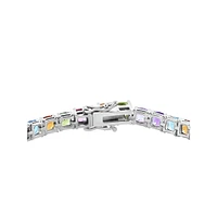 Sterling Silver & Multi-Gemstone Tennis Bracelet