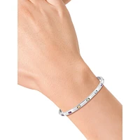 Sterling Silver Multistone Bangle Bracelet