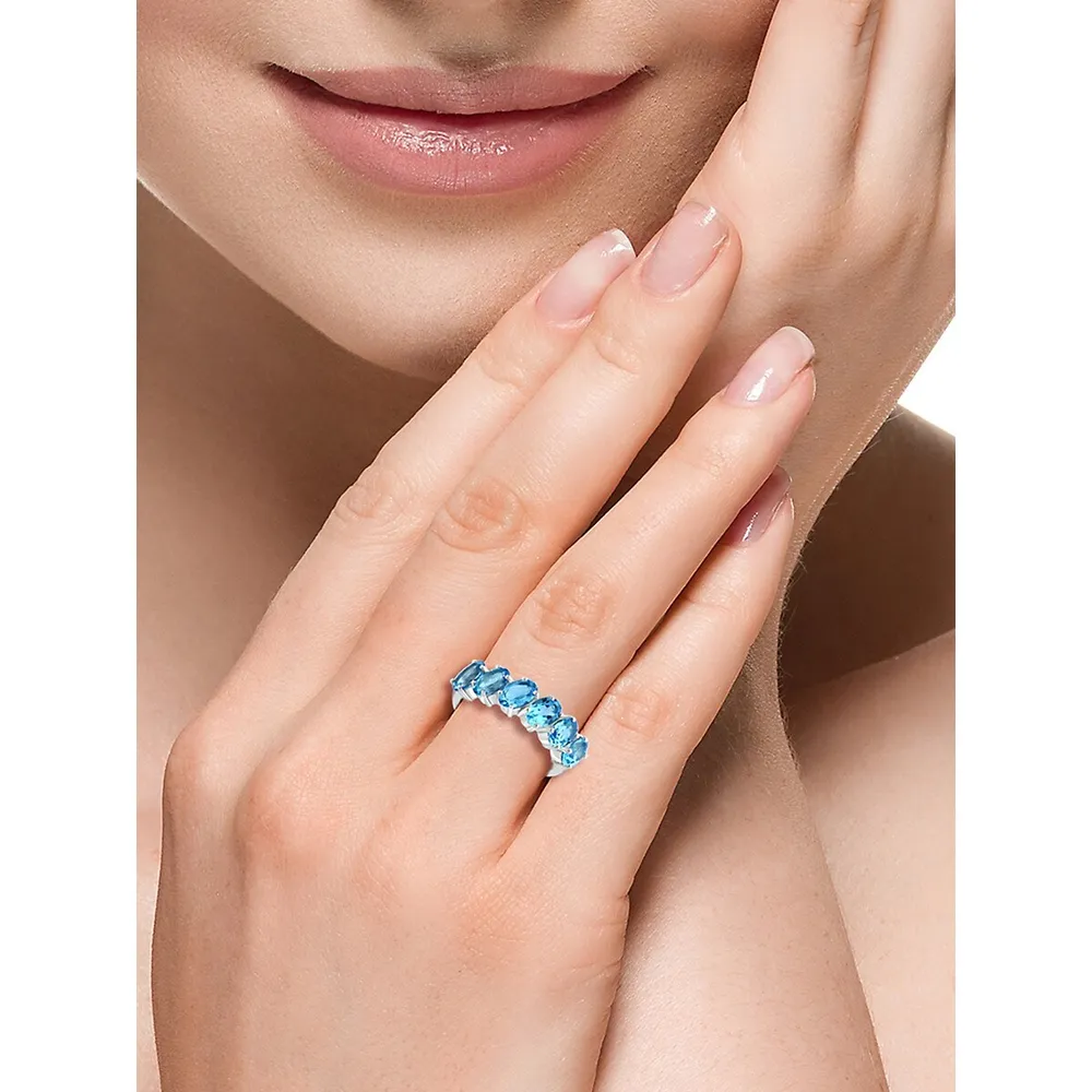 Sterling Silver & Blue Topaz Ring