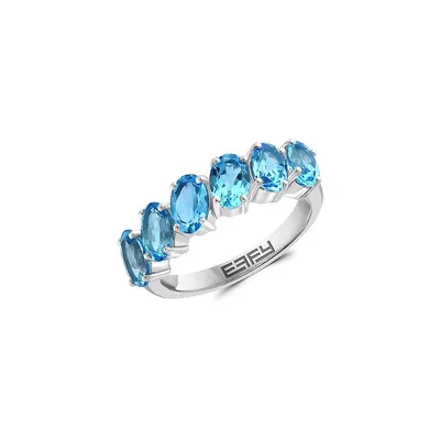 Sterling Silver & Blue Topaz Ring