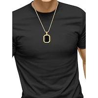 Men's Goldplated Sterling Silver & Black Onyx Pendant Necklace