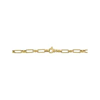 14K Goldplated Silver Textured-Link Chain Necklace - 22-Inch