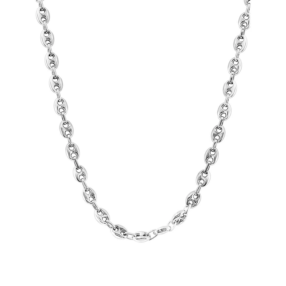 Men's Sterling Silver Marine-Chain Necklace - 22-Inch