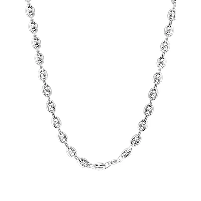 Men's Sterling Silver Marine-Chain Necklace - 22-Inch