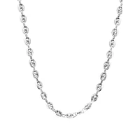 Men's Sterling Silver Marine-Chain Necklace - 22-Inch