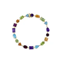 14K Yellow Gold & Multi Gem Bracelet