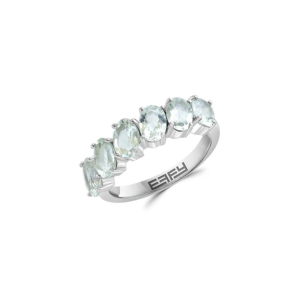 Sterling Silver & Green Amethyst Ring