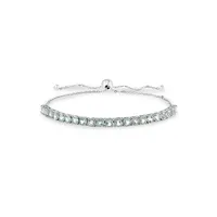 Sterling Silver & Green Amethyst Bolo Tennis Bracelet