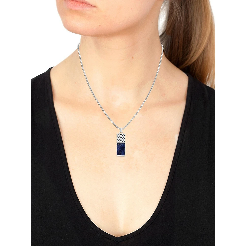 Sterling Silver Pietersite Pendant Necklace