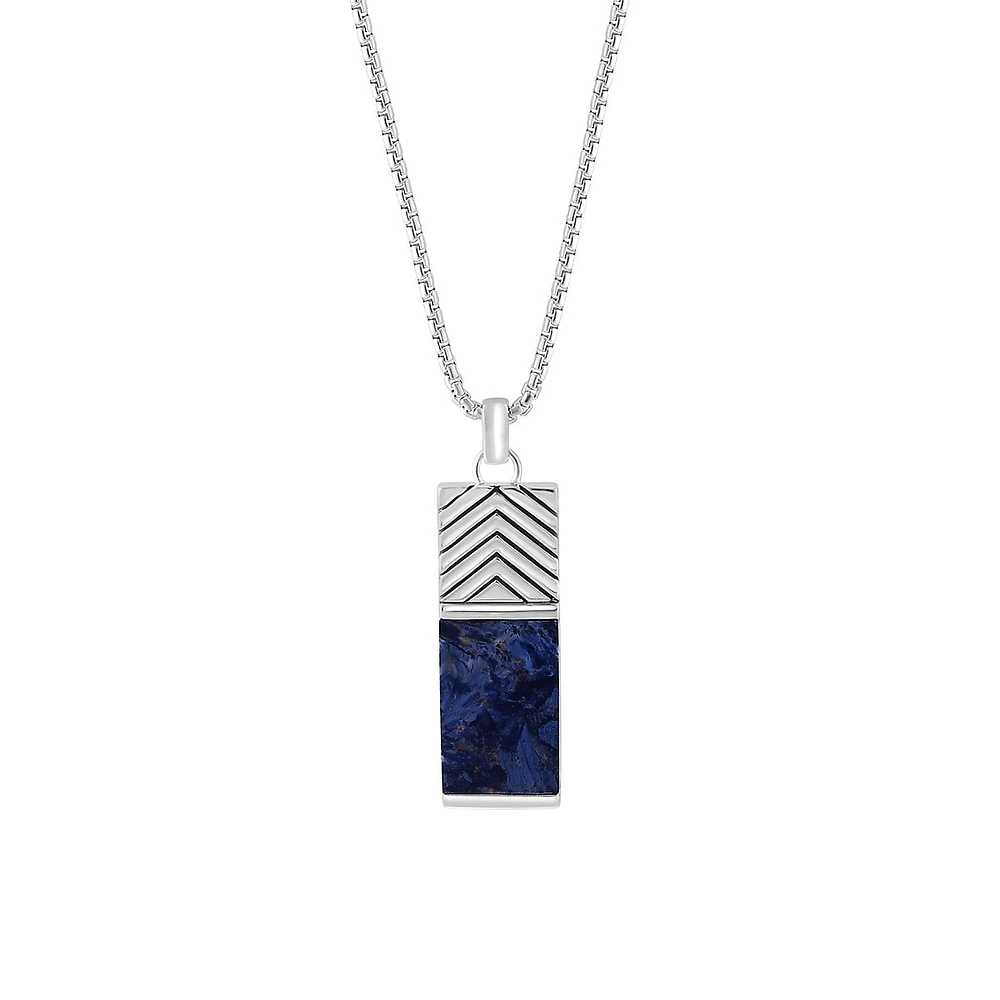 Sterling Silver Pietersite Pendant Necklace