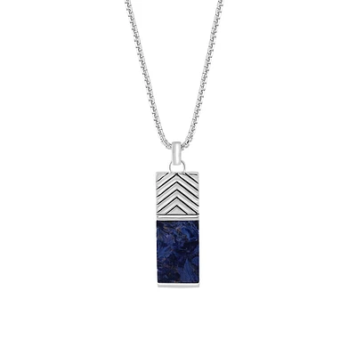 Sterling Silver Pietersite Pendant Necklace