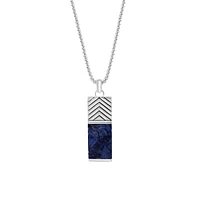 Sterling Silver Pietersite Pendant Necklace