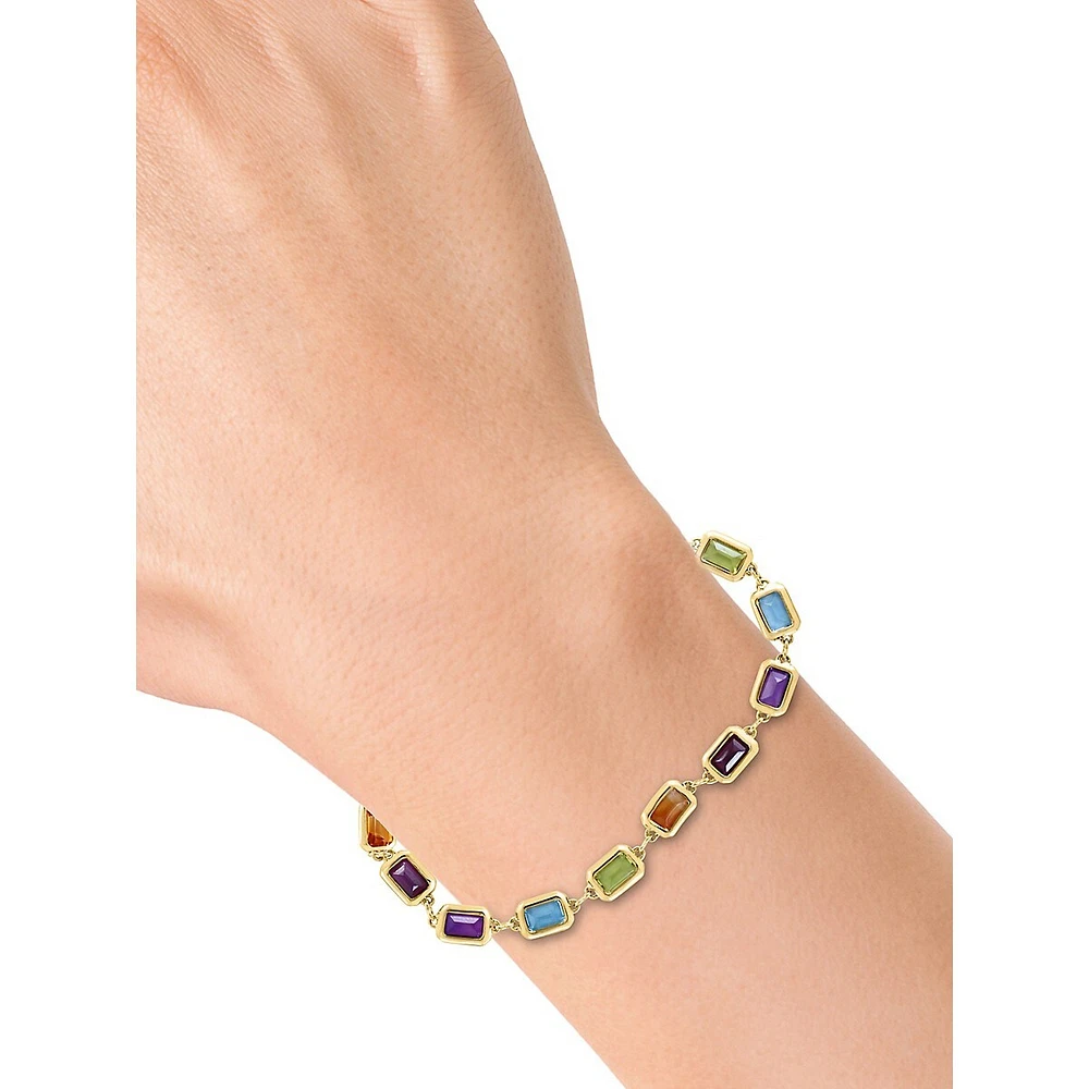 14K Yellow Gold & Multi-Gemstone Bracelet