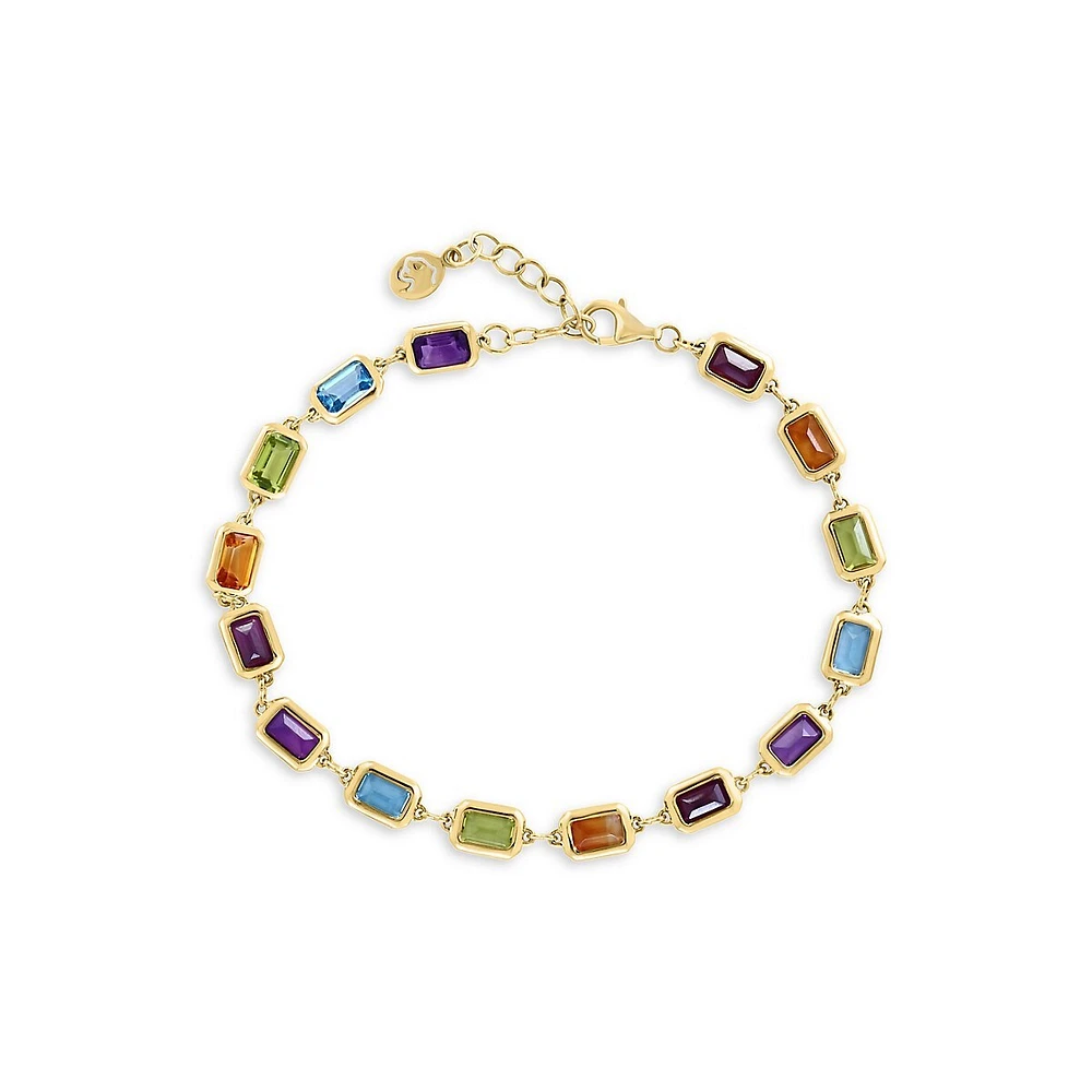 14K Yellow Gold & Multi-Gemstone Bracelet