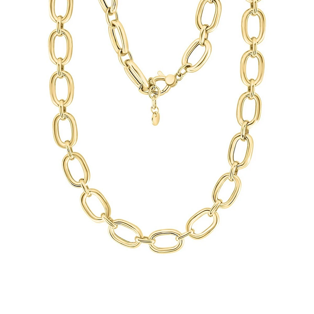 14K Goldplated Sterling Silver Cable Chain Necklace - 19-Inch