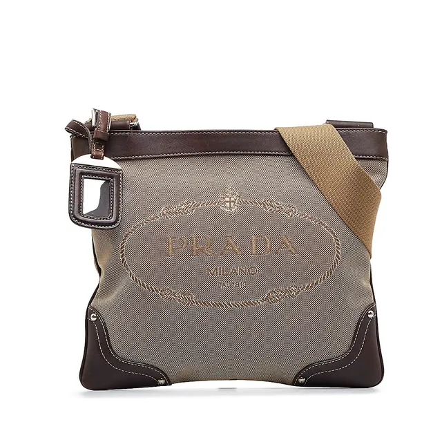 Parker Medium Empire Logo Jacquard Crossbody Bag