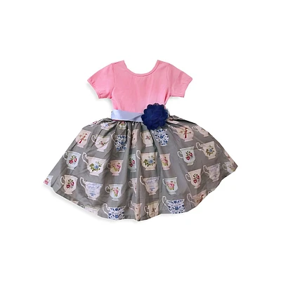 Girls Teacup Printed Dress