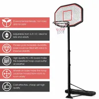 10ft 43'' Backboard In/outdoor Adjustable Height Basketball Hoop System