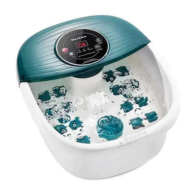 Foot Spa Bath Massager With Heat, Bubbles & Vibration, Digital Temperature Control, 16 Massage Rollers