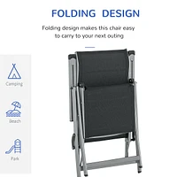 Foldable Lounge Chair With Adjustable Backrest & Footrest