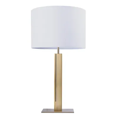 26"h Metal Etched Column Table Lamp