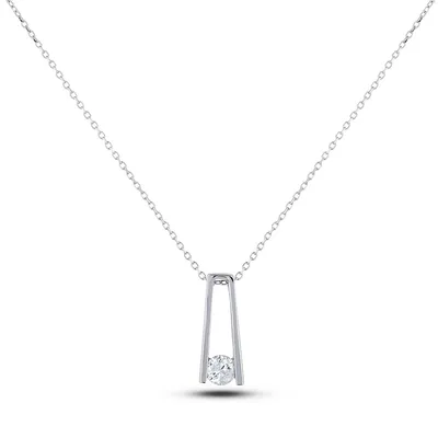 10k Gold 0.30 Ct Lab Grown Diamond Solitaire Necklace