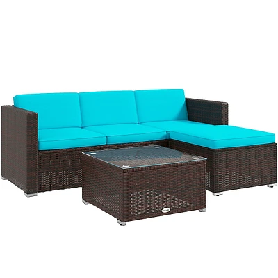 Patio Furniture W/ Soft Cushions, Corner Sofa Sets