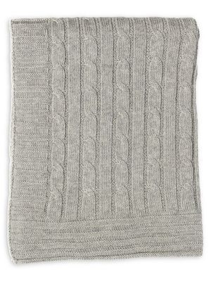 Baby's Cable-Knit Cotton Blanket