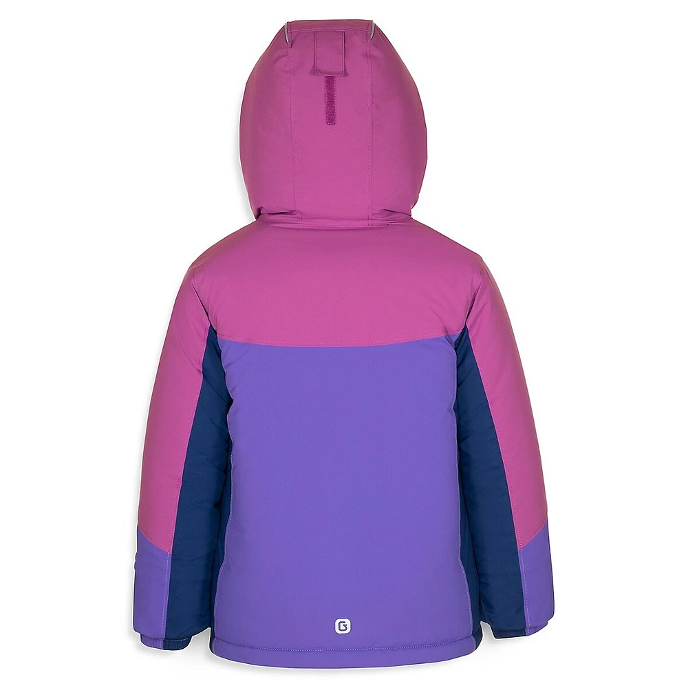 Little Girl's 5-Piece Colourblock Snowsuit Set