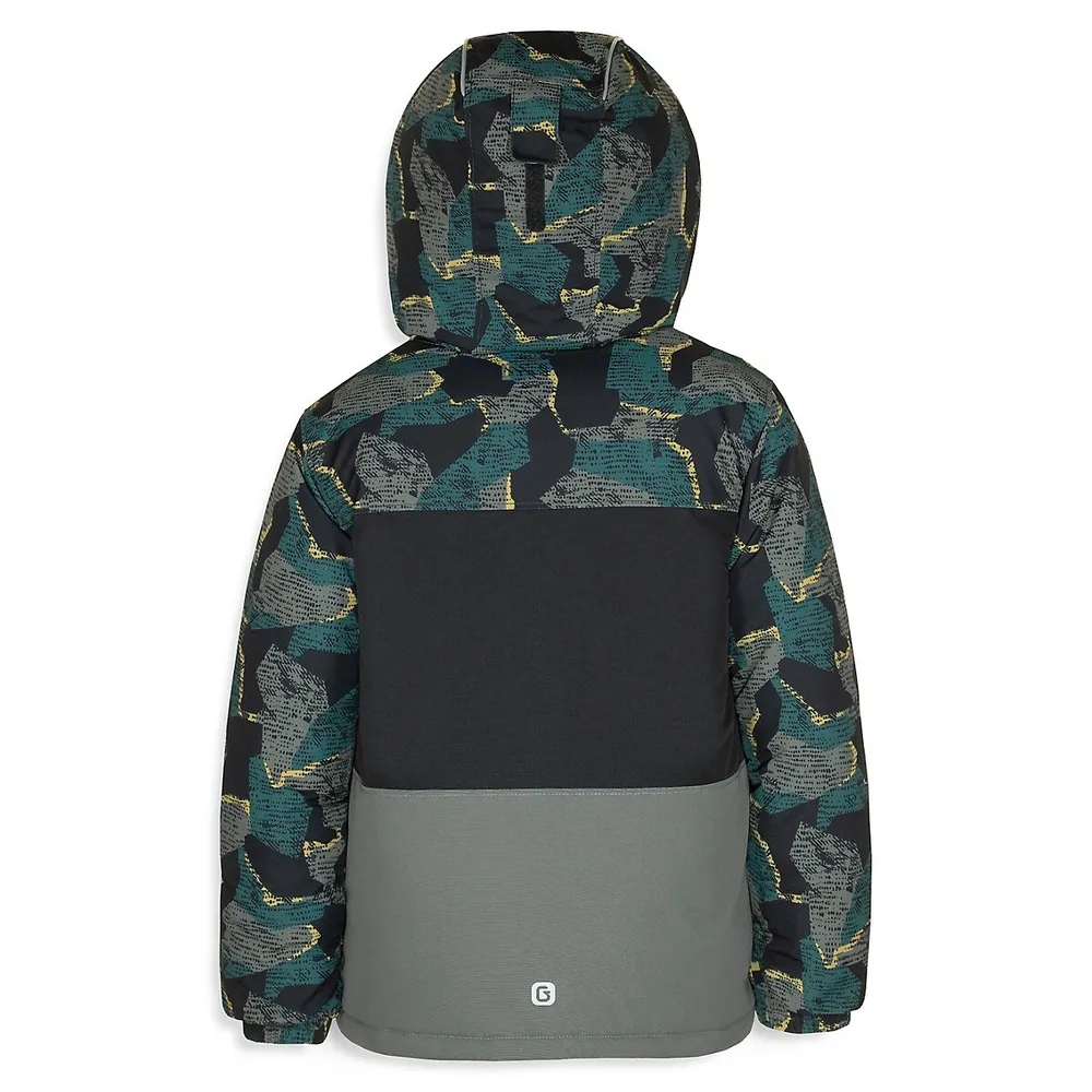 Little Boy's 5-Piece Colourblock-Print Snowsuit Set