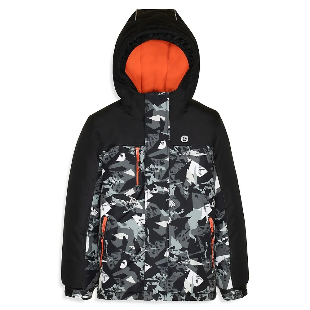 Boy's 5-Piece Colourblock-Print Snowsuit Set