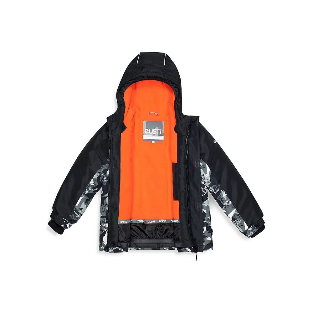 Boy's 5-Piece Colourblock-Print Snowsuit Set