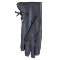 Women's Side Lace Detail Leather Gloves