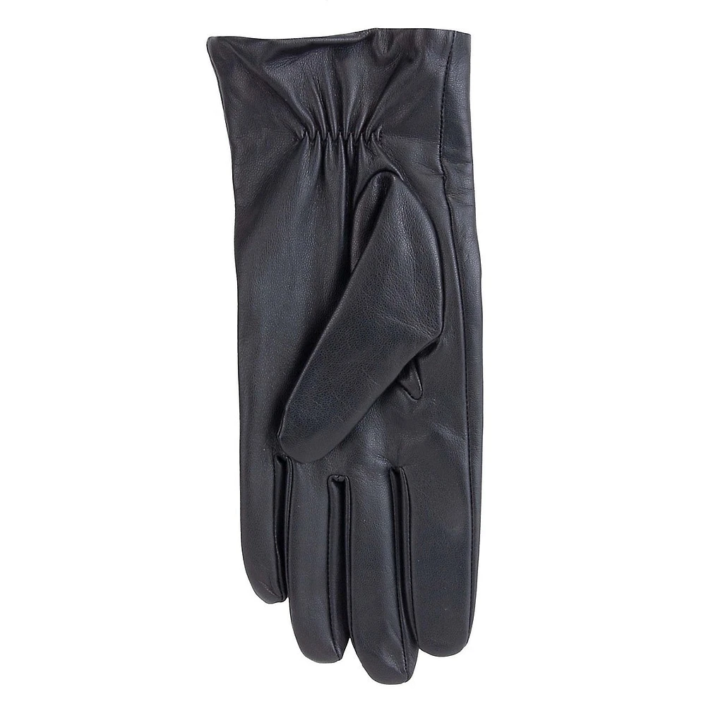 Wrist Zipper Leather Gloves