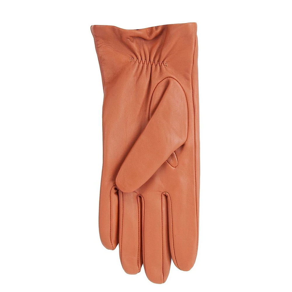 Wrist Zipper Leather Gloves