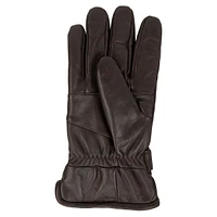 Men's Faux Shearling Lined Leather Gloves