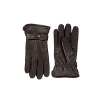 Men's Faux Shearling Lined Leather Gloves