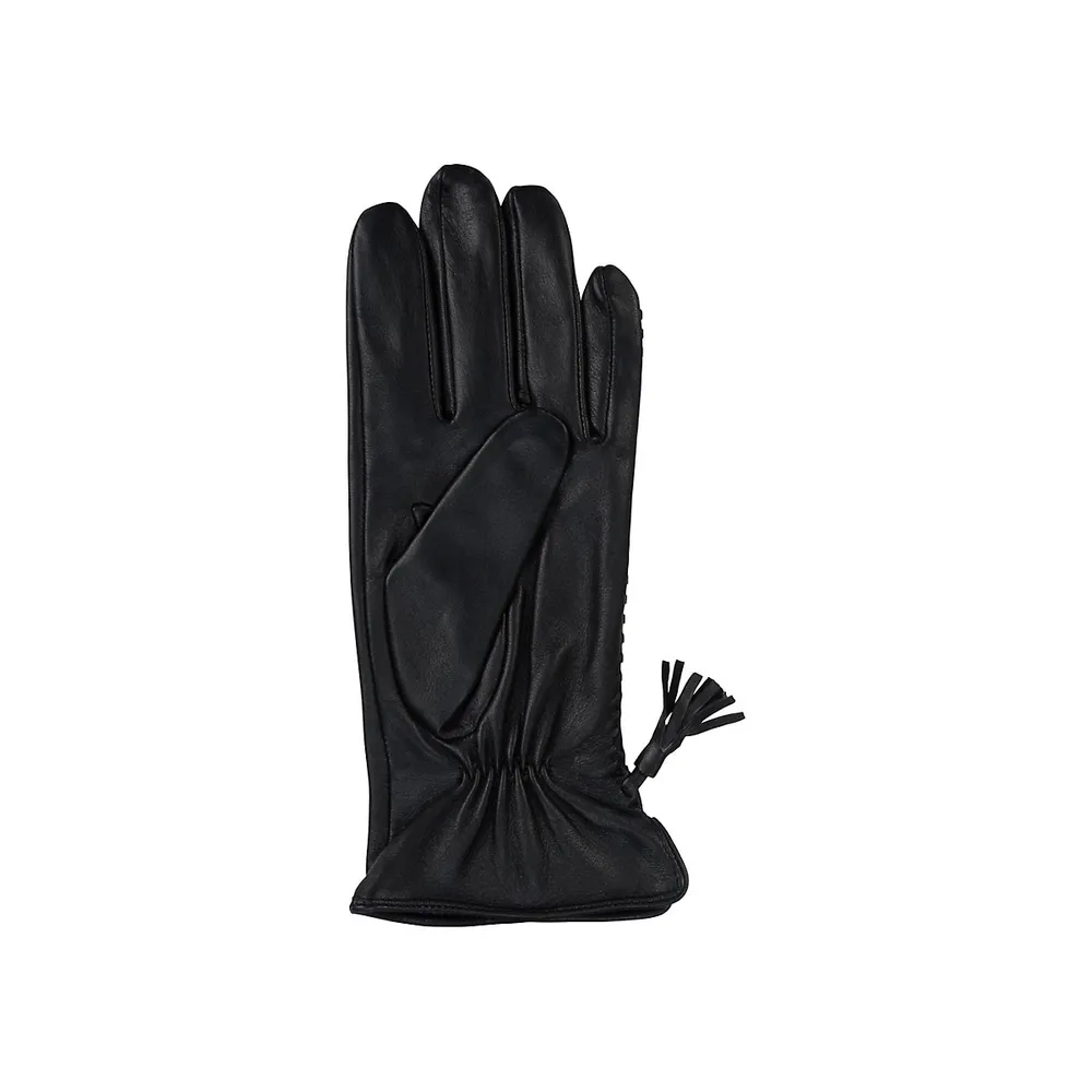Women's Semi-Aniline Leather Side Saddle Gloves