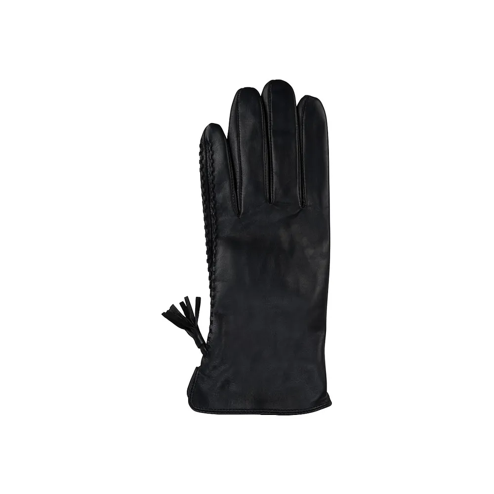 Women's Semi-Aniline Leather Side Saddle Gloves